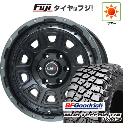 プラド/ハイラックス 夏タイヤ ホイール4本セット 265/70R17 BFグッドリッチ マッドテレーンT/A KM3 レアマイスター LMG DS-10 ブラック/ブラッククリアリム 17インチ
