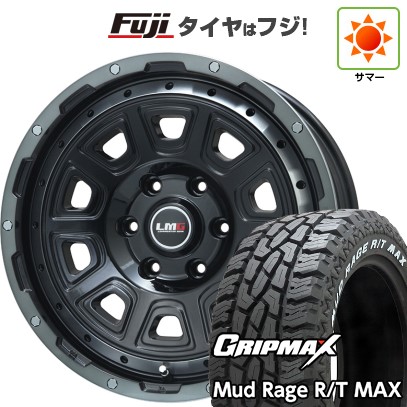 プラド/ハイラックス 夏タイヤ ホイール4本セット 265/70R17 グリップマックス マッドレイジR/T MAX RWL(限定) レアマイスター LMG DS-10 ブラック/ブラッククリアリム 17インチ
