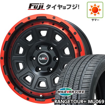 プラド/ハイラックス/トライトン(GSR) 夏タイヤ ホイール4本セット 265/65R17 ミレバー レンジツアープラスMU069(限定) レアマイスター LMG DS-10 マットブラック/レッドリム 17インチ