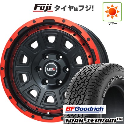 プラド/ハイラックス/トライトン(GSR) 夏タイヤ ホイール4本セット 265/65R17 BFグッドリッチ トレールテレーンT/A ORWL レアマイスター LMG DS-10 マットブラック/レッドリム 17インチ