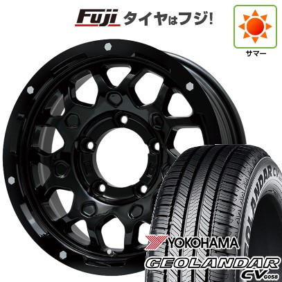 【新品】ジムニーシエラ 夏タイヤ ホイール4本セット 195/80R15 ヨコハマ ジオランダー CV G058 レアマイスター LMG MS-9W グロスブラック 15インチ