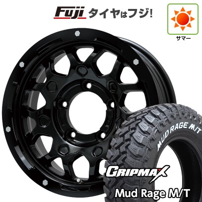 【新品】ジムニーシエラ 夏タイヤ ホイール4本セット 195/80R15 グリップマックス マッドレイジM/T RWL(限定) レアマイスター LMG MS-9W グロスブラック 15インチ