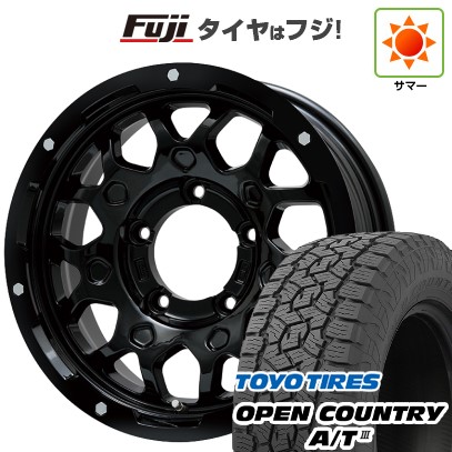 【新品】ジムニーシエラ 夏タイヤ ホイール4本セット 195/80R15 トーヨー オープンカントリー A/T III RWL/RBL レアマイスター LMG MS-9W グロスブラック 15インチ