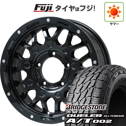 【新品】ジムニー 夏タイヤ ホイール4本セット 175/80R16 ブリヂストン デューラー A/T002 RBL レアマイスター LMG MS-9W グロスブラック 16インチ