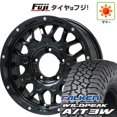 【新品】ジムニー 夏タイヤ ホイール4本セット 175/80R16 ファルケン ワイルドピーク A/T3W レアマイスター LMG MS-9W グロスブラック 16インチ