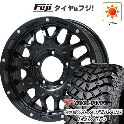 【新品】ジムニー 夏タイヤ ホイール4本セット 195R16C 104/102Q ヨコハマ ジオランダー M/T+ G001J レアマイスター LMG MS-9W グロスブラック 16インチ