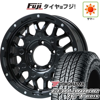 【新品】ジムニー 夏タイヤ ホイール4本セット 175/80R16 ヨコハマ ジオランダー A/T G015 RBL レアマイスター LMG MS-9W グロスブラック 16インチ