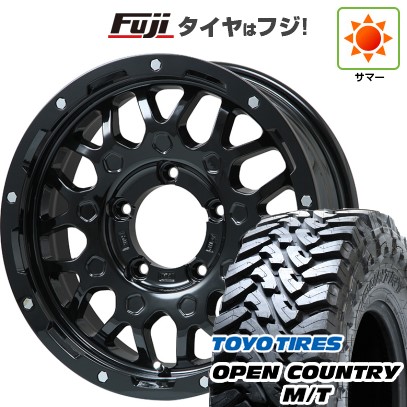 【新品】ジムニー 夏タイヤ ホイール4本セット 195/80R16 トーヨー オープンカントリー M/T レアマイスター LMG MS-9W グロスブラック 16インチ