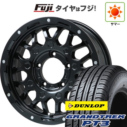ジムニーシエラ/ジムニーノマド 夏タイヤ ホイール4本セット 215/70R16 ダンロップ グラントレック PT3 レアマイスター LMG MS-9W グロスブラック 16インチ