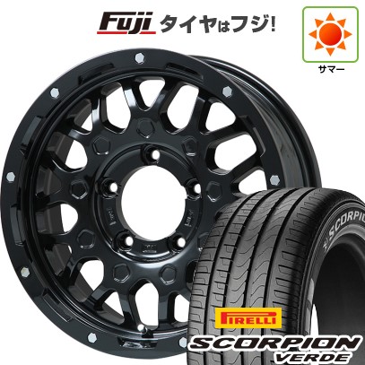 ジムニーシエラ/ジムニーノマド 夏タイヤ ホイール4本セット 215/70R16 ピレリ スコーピオン ヴェルデ レアマイスター LMG MS-9W グロスブラック 16インチ