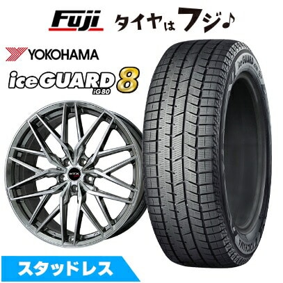 【パンク保証付き】【新品】輸入車用 BMW X3（G45） スタッドレスタイヤ ホイール4本セット 225/60R18 ヨコハマ アイスガード8 エイトIG80 ビッグウエイ EURO BAHN ニュルブルグMTX(クロームハイパーブラック) 8J 18インチ(送料無料)
