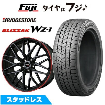 【新品】輸入車用 BMW X3（G45） スタッドレスタイヤ ホイール4本セット 245/50R19 ブリヂストン ブリザック WZ-1 ビッグウエイ EURO BAHN ニュルブルグMTX(マットブラック/レッドリム) 8J 19インチ(送料無料)