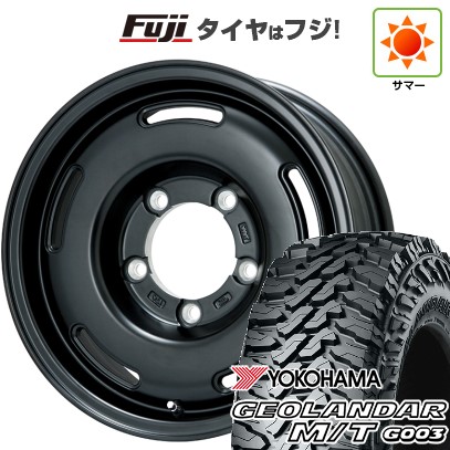 【新品】ジムニーシエラ 夏タイヤ ホイール4本セット 195/80R15 ヨコハマ ジオランダー M/T G003 プレミックス プディン(マットブラック) 15インチ