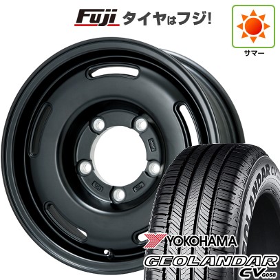 【新品】ジムニーシエラ 夏タイヤ ホイール4本セット 195/80R15 ヨコハマ ジオランダー CV G058 プレミックス プディン(マットブラック) 15インチ