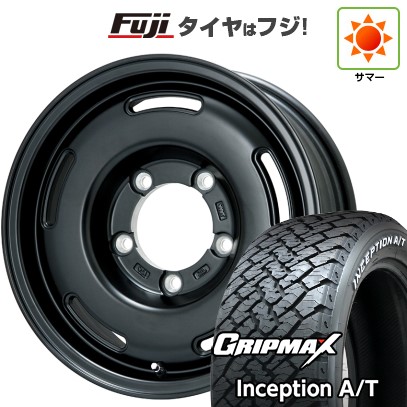 ジムニーシエラ/ジムニーノマド 夏タイヤ ホイール4本セット 215/75R15 グリップマックス インセプション A/T RWL(限定) プレミックス プディン(マットブラック) 15インチ