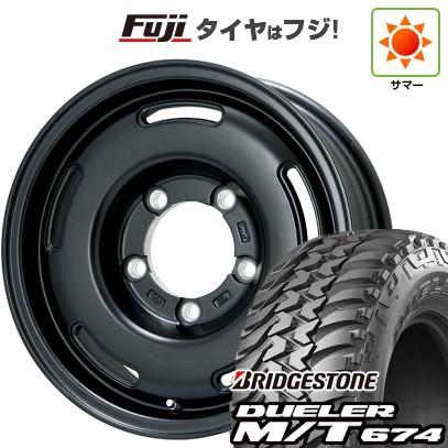 【新品】ジムニーシエラ 夏タイヤ ホイール4本セット 215/75R15 ブリヂストン デューラー M/T674 プレミックス プディン(マットブラック) 15インチ