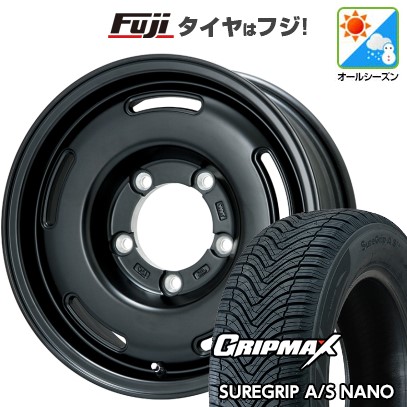 【新品】ジムニーシエラ オールシーズンタイヤ ホイール4本セット 195/80R15 グリップマックス シュアグリップ オールシーズン ナノ(限定) プレミックス プディン(マットブラック) 15インチ