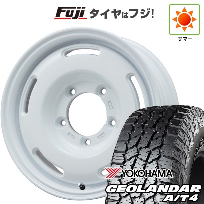 【新品】ジムニーシエラ 夏タイヤ ホイール4本セット 215/75R15 ヨコハマ ジオランダー A/T4 G018 RBL プレミックス プディン(ホワイト) 15インチ