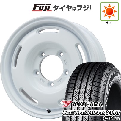 【新品】ジムニーシエラ 夏タイヤ ホイール4本セット 195/80R15 ヨコハマ ジオランダー CV G058 プレミックス プディン(ホワイト) 15インチ