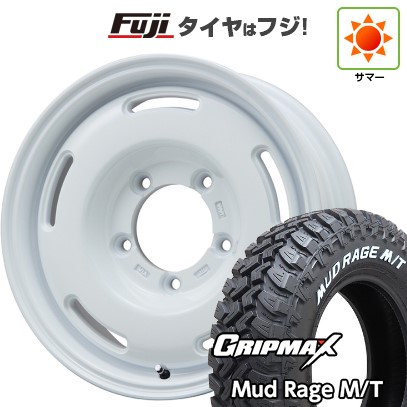 【新品】ジムニーシエラ 夏タイヤ ホイール4本セット 195/80R15 グリップマックス マッドレイジM/T RWL(限定) プレミックス プディン(ホワイト) 15インチ