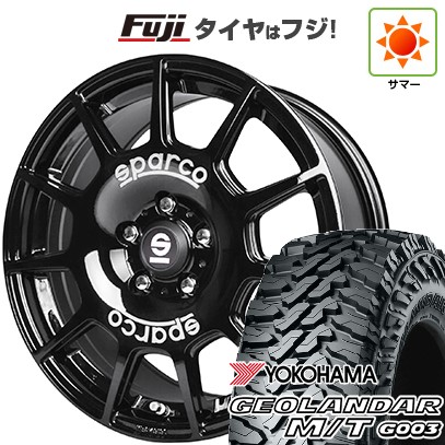 デリカD5 夏タイヤ ホイール4本セット 225/70R16 ヨコハマ ジオランダー M/T G003 OZ SPARCO テラ 16インチ