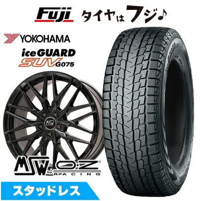 【新品】輸入車用 BMW X3（G45） スタッドレスタイヤ ホイール4本セット 225/60R18 ヨコハマ アイスガード SUV G075 MSW by OZ Racing MSW 50(グロスブラック) 8J 18インチ(送料無料)
