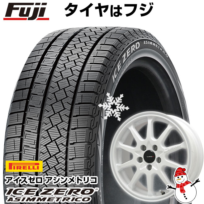 【新品】シエンタ 2015-22 スタッドレスタイヤ ホイール4本セット 185/60R15 ピレリ ウィンター アイスゼロアシンメトリコ レアマイスター LMスポーツLM-10R(ホワイト) 15インチ(送料無料)