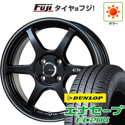 【新品 軽自動車】N-BOX タント スペーシア 夏タイヤ ホイール4本セット 155/65R14 ダンロップ エナセーブ EC204 レアマイスター CS-V6(グロスブラック/ラインポリッシュ) 14インチ