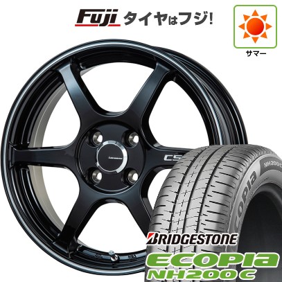 【新品 軽自動車】N-BOX タント スペーシア 夏タイヤ ホイール4本セット 155/65R14 ブリヂストン エコピア NH200 C レアマイスター CS-V6(グロスブラック/ラインポリッシュ) 14インチ