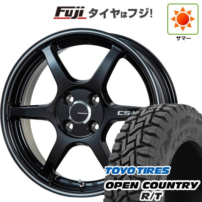 【新品 軽自動車】N-BOX タント スペーシア 夏タイヤ ホイール4本セット 155/65R14 トーヨー オープンカントリー R/T RBL レアマイスター CS-V6(グロスブラック/ラインポリッシュ) 14インチ