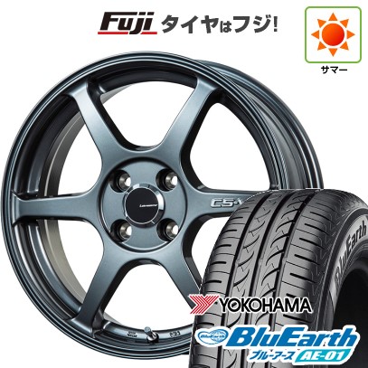 【新品 軽自動車】N-BOX タント スペーシア 夏タイヤ ホイール4本セット 155/65R14 ヨコハマ ブルーアース AE-01 レアマイスター CS-V6(ガンメタ) 14インチ