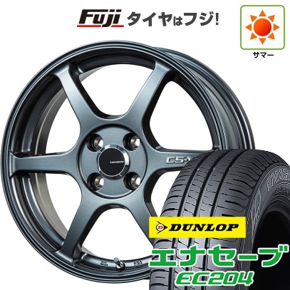 【新品 軽自動車】N-BOX タント スペーシア 夏タイヤ ホイール4本セット 155/65R14 ダンロップ エナセーブ EC204 レアマイスター CS-V6(ガンメタ) 14インチ