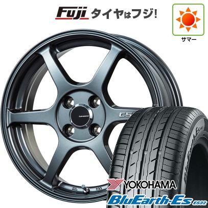 【新品 軽自動車】N-BOX タント スペーシア 夏タイヤ ホイール4本セット 155/65R14 ヨコハマ ブルーアース ES32 レアマイスター CS-V6(ガンメタ) 14インチ