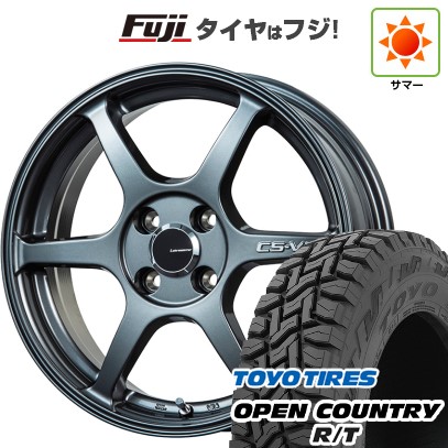 【新品 軽自動車】N-BOX タント スペーシア 夏タイヤ ホイール4本セット 155/65R14 トーヨー オープンカントリー R/T RBL レアマイスター CS-V6(ガンメタ) 14インチ