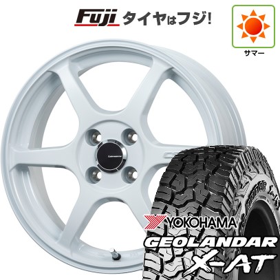 【新品 軽自動車】N-BOX タント スペーシア 夏タイヤ ホイール4本セット 155/65R14 ヨコハマ ジオランダー X-AT G016 レアマイスター CS-V6(ホワイト) 14インチ