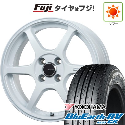 【パンク保証付き】【新品 軽自動車】N-BOX タント スペーシア 夏タイヤ ホイール4本セット 165/55R15 ヨコハマ ブルーアース RV-03CK レアマイスター CS-V6(ホワイト) 15インチ