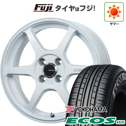 【新品 軽自動車】N-BOX タント スペーシア 夏タイヤ ホイール4本セット 165/55R15 ヨコハマ エコス ES31 レアマイスター CS-V6(ホワイト) 15インチ