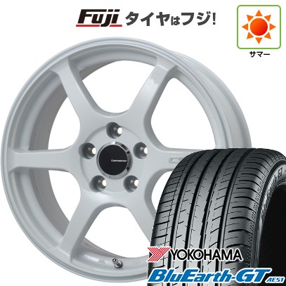 【新品】ライズ/ロッキー（ハイブリッド） 夏タイヤ ホイール4本セット 195/60R17 ヨコハマ ブルーアース GT AE51 レアマイスター CS-V6(ホワイト) 17インチ