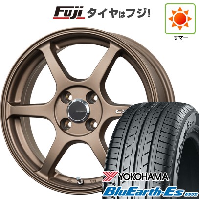 【新品 軽自動車】N-BOX タント スペーシア 夏タイヤ ホイール4本セット 155/65R14 ヨコハマ ブルーアース ES32 レアマイスター CS-V6(ブロンズ) 14インチ