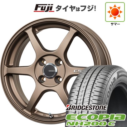 【新品 軽自動車】N-BOX タント スペーシア 夏タイヤ ホイール4本セット 155/65R14 ブリヂストン エコピア NH200 C レアマイスター CS-V6(ブロンズ) 14インチ