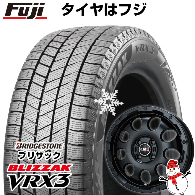 【新品 軽自動車】N-BOX タント スペーシア スタッドレスタイヤ ホイール4本セット 155/65R14 ブリヂストン ブリザック VRX3 レアマイスター LMG CS-9 マットブラック 14インチ(送料無料)
