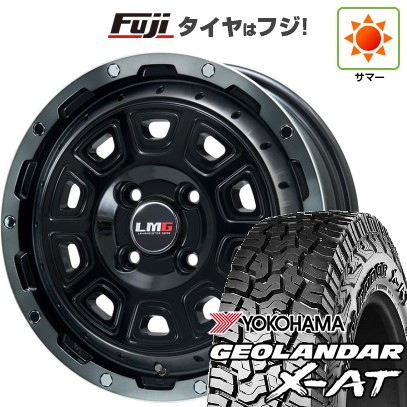 【新品 軽自動車】N-BOX タント スペーシア 夏タイヤ ホイール4本セット 155/65R14 ヨコハマ ジオランダー X-AT G016 レアマイスター LMG DS-10 ブラック/ブラッククリアリム 14インチ