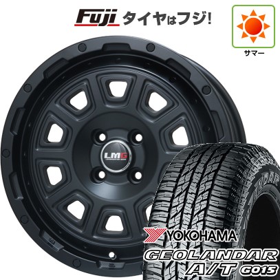 【新品 軽自動車】N-BOX タント スペーシア 夏タイヤ ホイール4本セット 165/55R15 ヨコハマ ジオランダー A/T G015 RBL レアマイスター LMG DS-10 マットブラック 15インチ