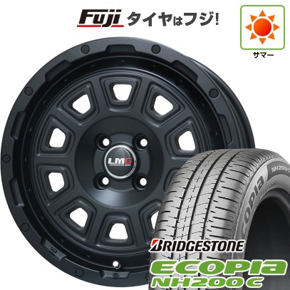 【新品 軽自動車】N-BOX タント スペーシア 夏タイヤ ホイール4本セット 165/55R15 ブリヂストン エコピア NH200 C レアマイスター LMG DS-10 マットブラック 15インチ