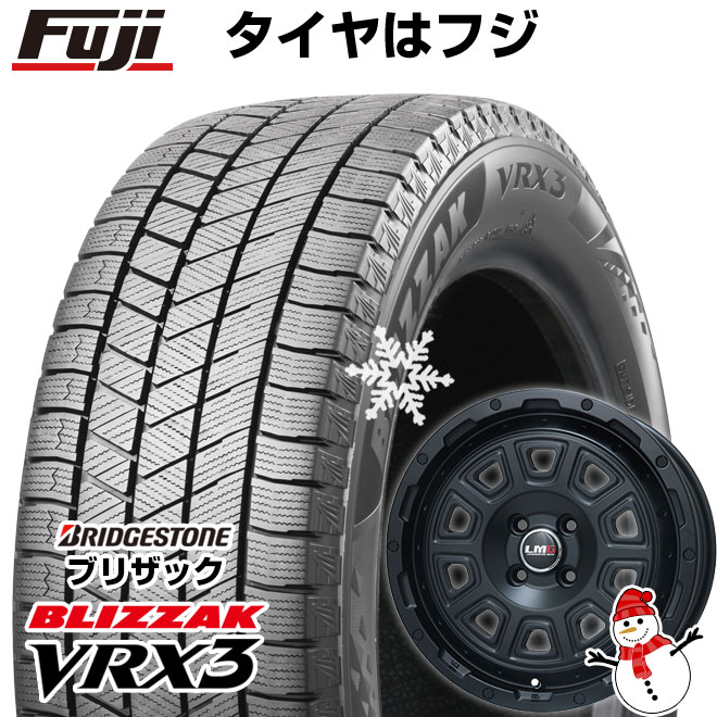 【新品 軽自動車】ハスラー デリカミニ(4WD) スタッドレスタイヤ ホイール4本セット 165/60R15 ブリヂストン ブリザック VRX3 レアマイスター LMG DS-10 マットブラック 15インチ(送料無料)