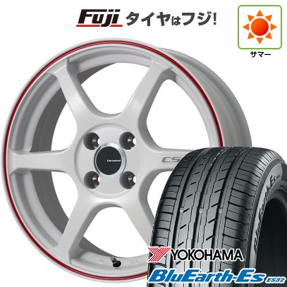 【新品】ライズ/ロッキー（ガソリン） 夏タイヤ ホイール4本セット 195/60R17 ヨコハマ ブルーアース ES32 レアマイスター CS-V6(ホワイト/レッドライン) 17インチ