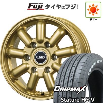 【新品】ハイエース200系 夏タイヤ ホイール4本セット 215/60R17 109/107S グリップマックス スタチャー HC-V RWL（限定） レアマイスター LMG MOS-9(ゴールド) 17インチ