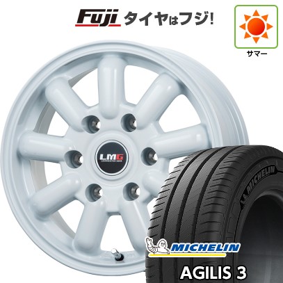 【新品】ハイエース200系 夏タイヤ ホイール4本セット 215/65R16 109/107T ミシュラン アジリス3 レアマイスター LMG MOS-9(ホワイト) 16インチ
