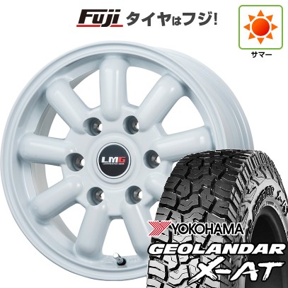 【新品】ハイエース200系 夏タイヤ ホイール4本セット 215/65R16 109/107Q ヨコハマ ジオランダー X-AT G016 OWL レアマイスター LMG MOS-9(ホワイト) 16インチ