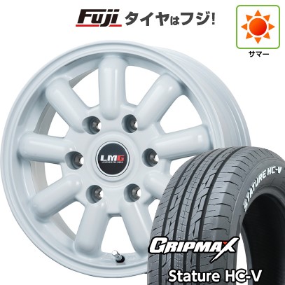 【新品】ハイエース200系 夏タイヤ ホイール4本セット 215/65R16 109/107S グリップマックス スタチャー HC-V RWL（限定） レアマイスター LMG MOS-9(ホワイト) 16インチ